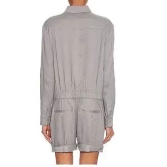 Vince Linen Blend Long Sleeve Romper Size 6 New with Tags - Picture 2 of 8